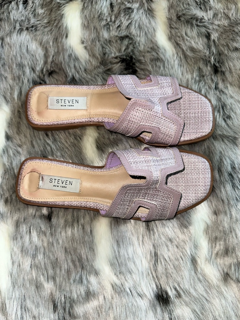 Steven New York Hanna Slide Sandals, Lilac, Women's 6 - Picture 2 of 3